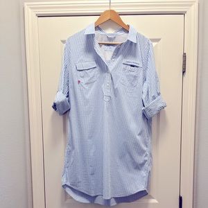 NWT Vineyard Vines Seersucker Harbor Shirt Cover-up